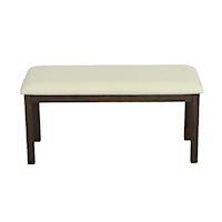 Transitional Dining Bench with Upholstered Seat