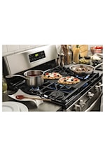 GE Appliances Ranges Ge Profile™ 30" Smart Free-Standing Electric Convection Fingerprint Resistant Range With No Preheat Air Fry