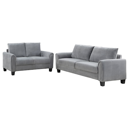 Davis 2-piece Rolled Arm Sofa