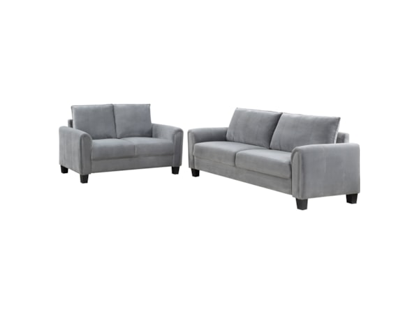 Davis 2-piece Rolled Arm Sofa