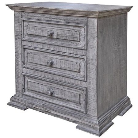 Rustic Nightstand with Distressed Finish