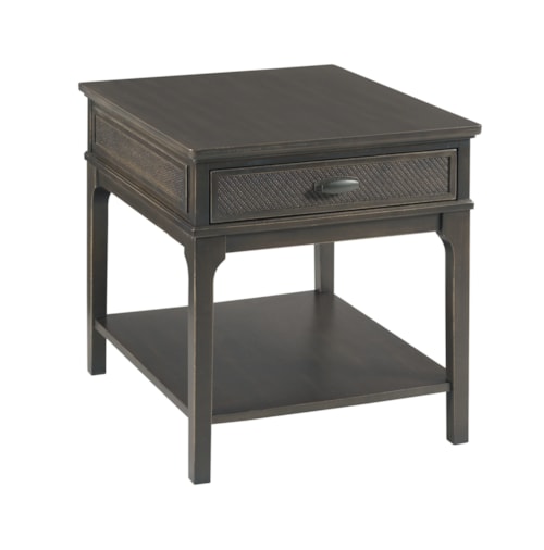 Transitional Rectangular 1-Drawer End Table