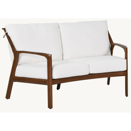 Cushioned Crescent Loveseat