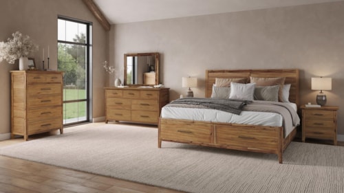 Transitional 5-Piece King Storage Bedroom Set