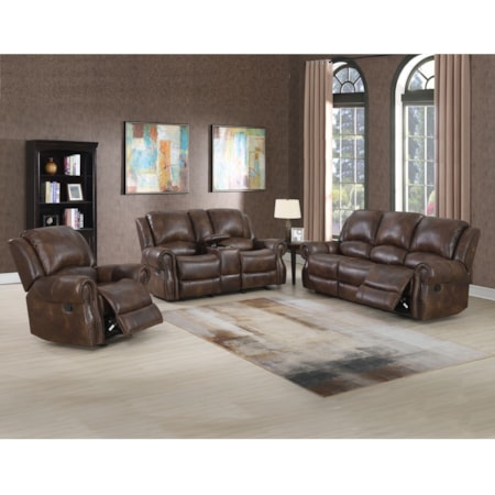 3-Piece Manual Reclining Living Room Set