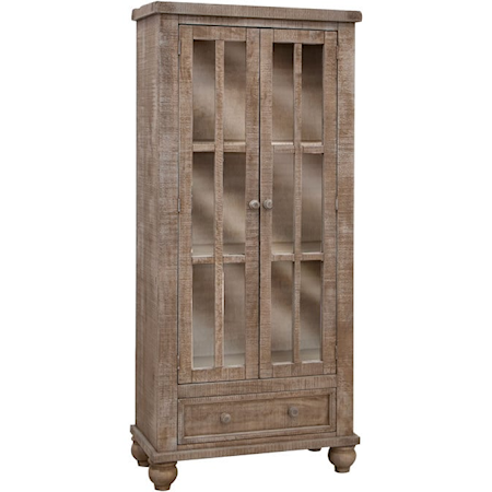Farmhouse Cabinet with Glass Doors