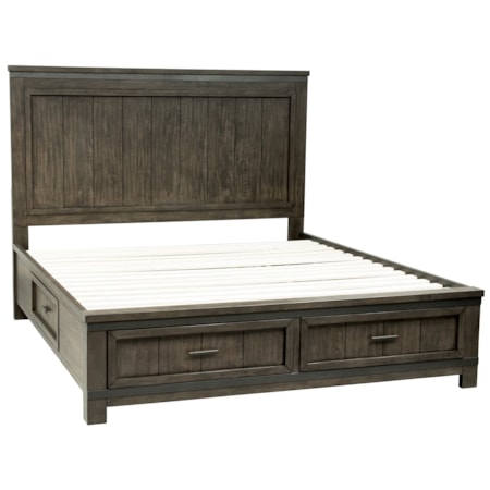 Two Sided Storage Queen Panel Bed