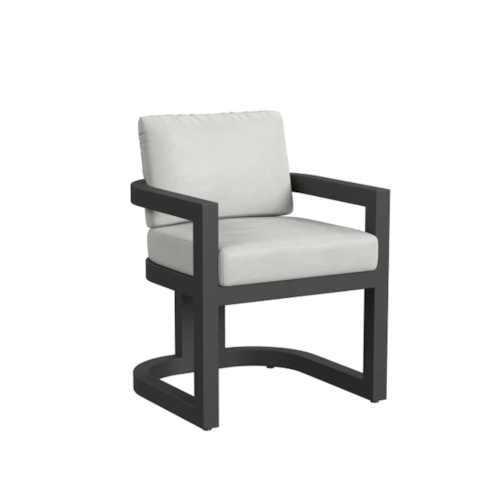 Contemporary Outdoor Dining Chair with Adjustable Feet