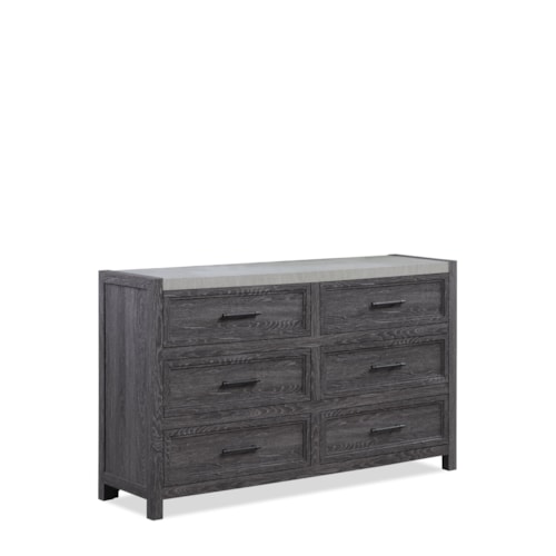 Rustic 2-Tone 6-Drawer Dresser