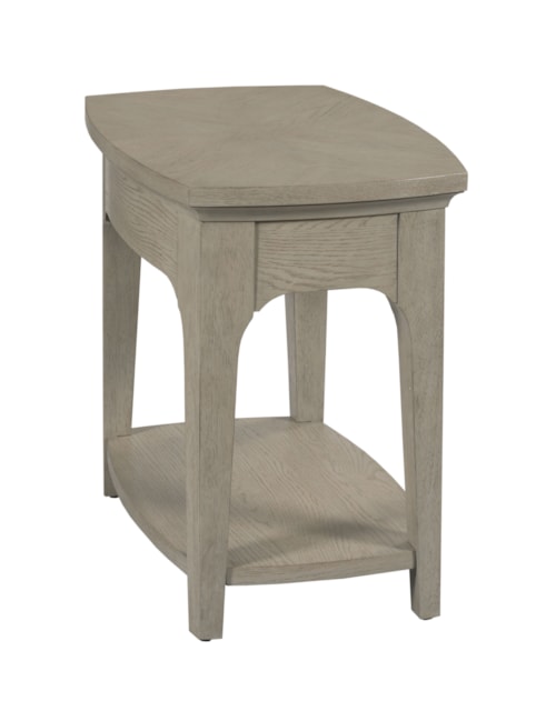 Transitional 1-Drawer Rectangular Chairside Table with Shelf