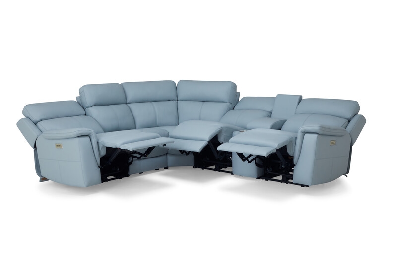 4-Seat Curve Henry Reclining Sectional