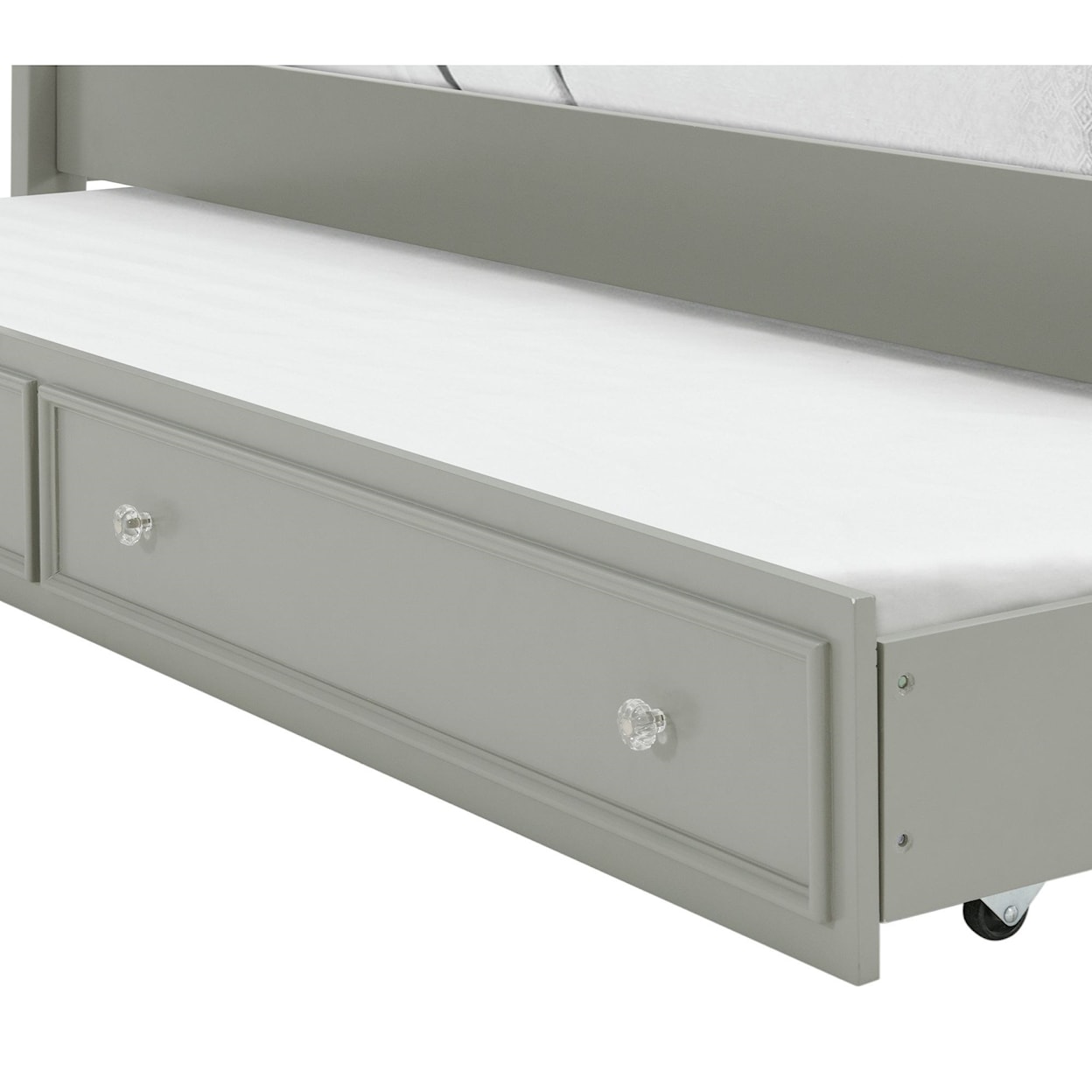 Elements International Jesse Twin Upholstered Trundle Bed