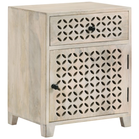 1-Drawer Trellis Pattern Storage Cabinet