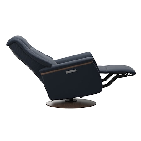 Medium Power Recliner with Wood Base