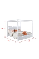 Bella Esprit Alaska ALASKA WHITE QUEEN CANAPY BED |