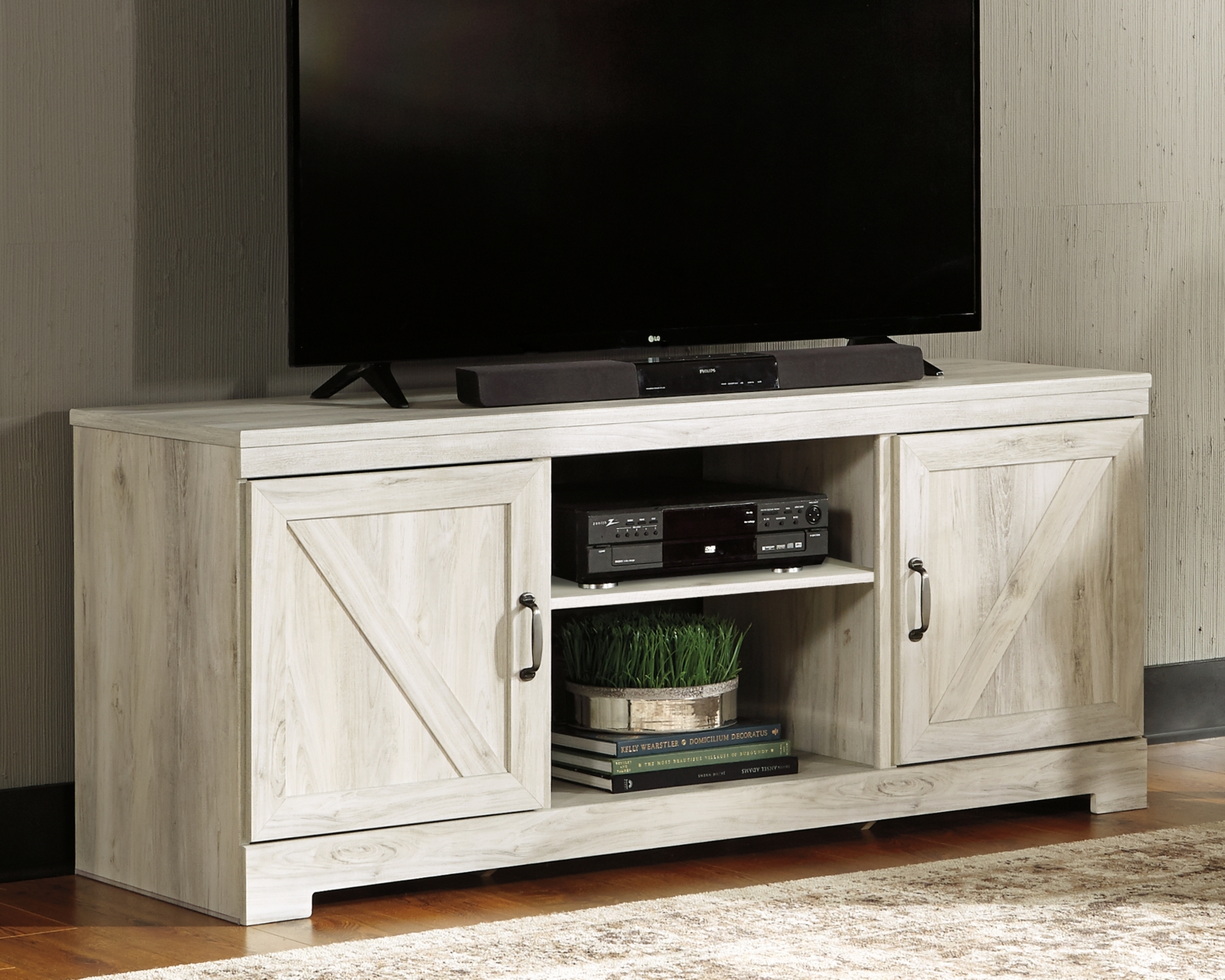 Lg TV Stand W/ Fireplace Option