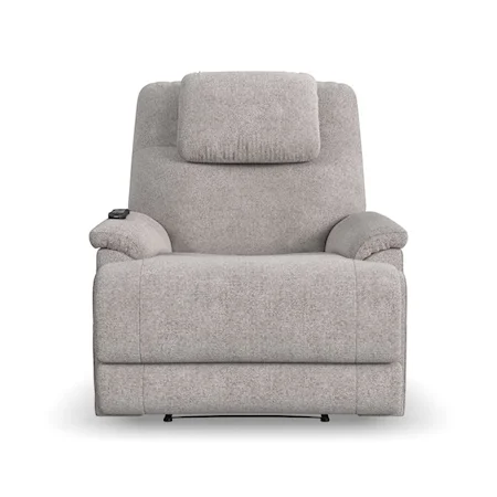 Casual Power Recliner with Power Headrest and Lumbar