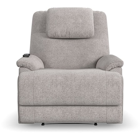 Casual Power Recliner with Power Headrest and Lumbar