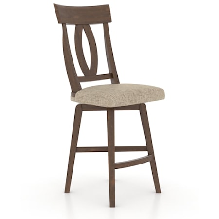 Transitional Customizable Swivel Stool