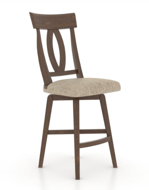 Transitional Customizable Fixed Stool