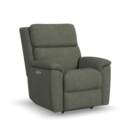 Transitional Power Recliner with Power Headrest and Lumbar