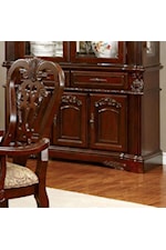 Furniture of America Elana Traditional Dining Hutch with 3 Shelves
