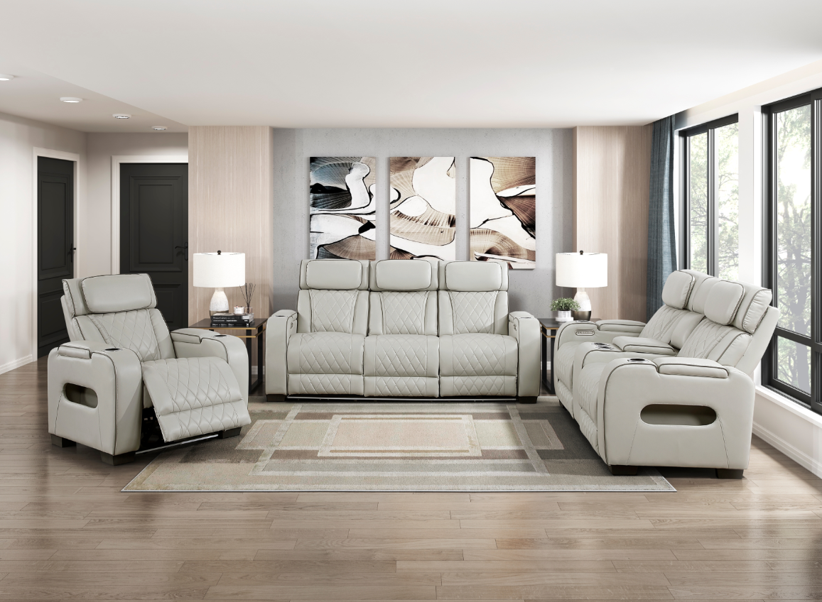 Homelegance Fairway Dual Power Reclining Loveseat