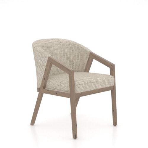 Industrial Customizable Chair with Curved Backrest