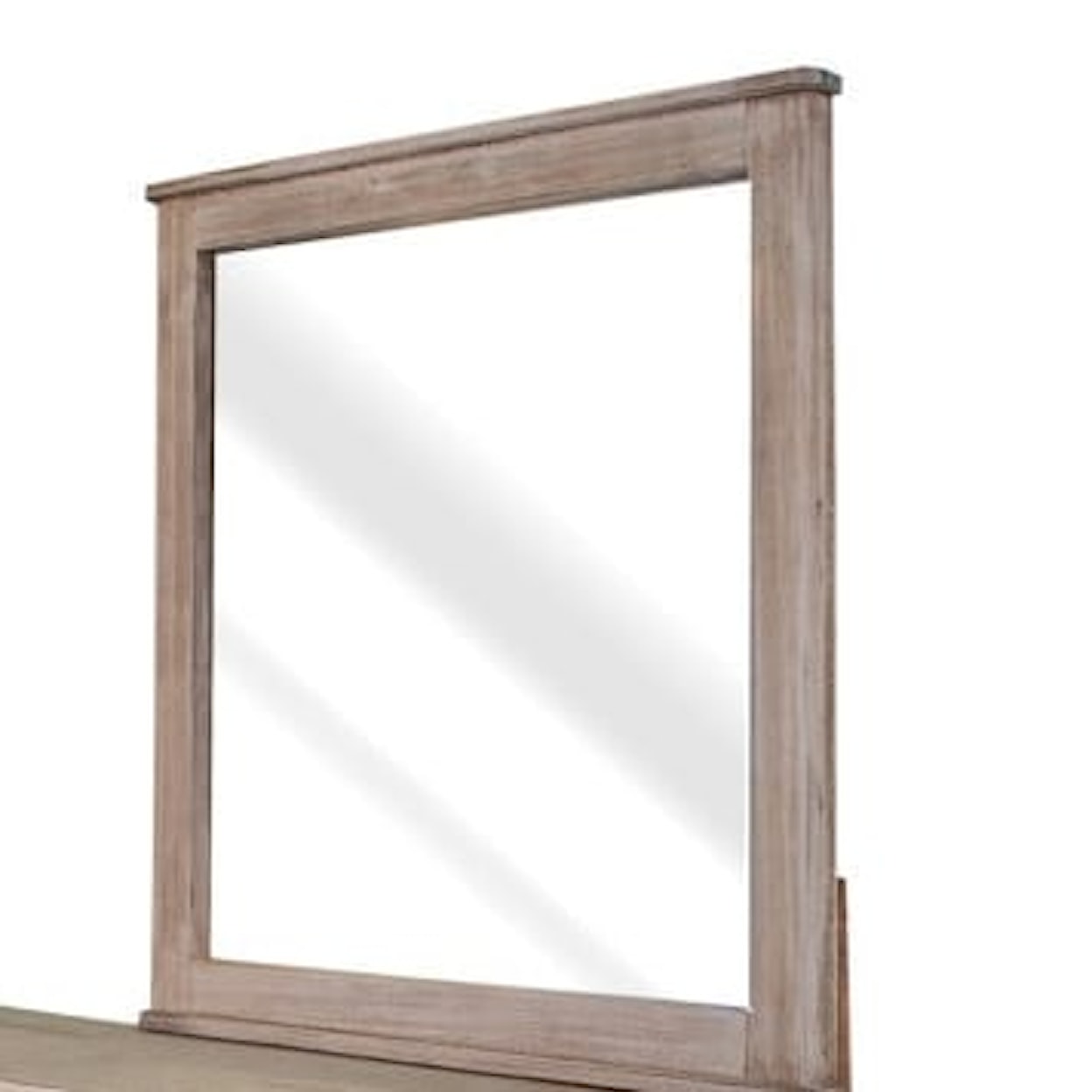International Furniture Direct Nizuc Bedroom Collection Dresser Mirror with Solid Wood Trim