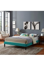 Modway Tessie King Vinyl Bed Frame with Squared Tapered Legs