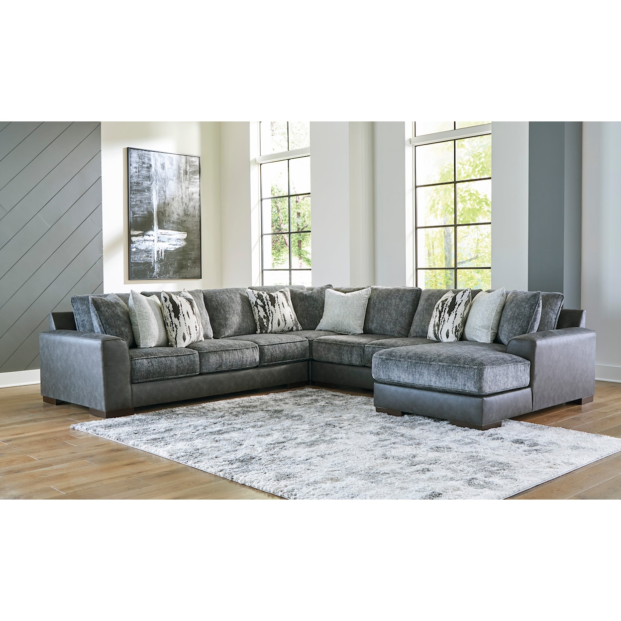 Michael Alan Select Larkstone Sectional Sofa with Chaise