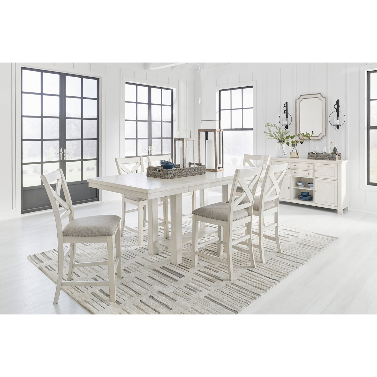 Ashley Furniture Signature Design Robbinsdale 7-Piece Counter Height Dining Set