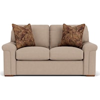 Casual Loveseat with Sofa Arms