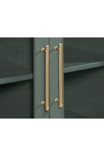 Steve Silver Preston Mid-Century Modern Rounded Glass Door Server with Adjustable Shelves