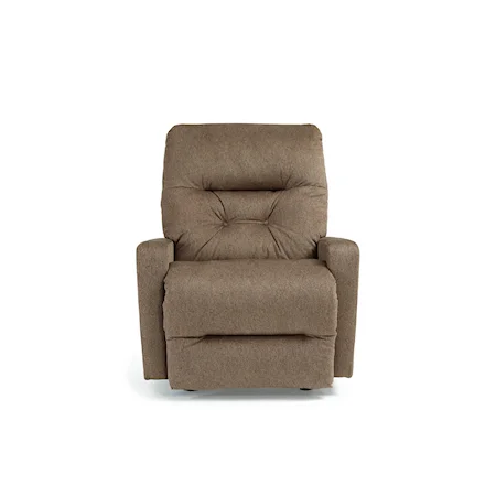 Casual Space Saver Recliner with Manual Reclining Mechanism