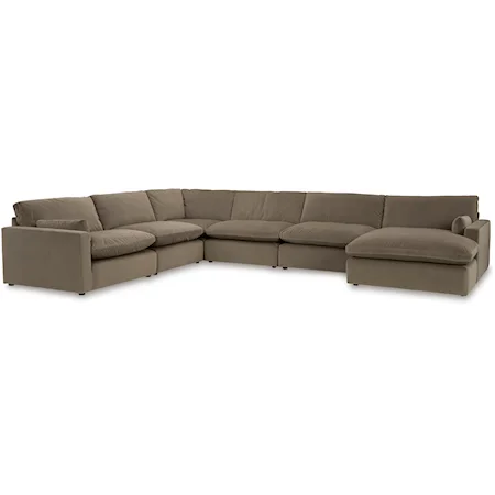 6-Piece Sectional with Chaise