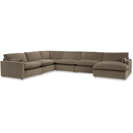 6-Piece Sectional with Chaise