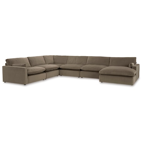 6-Piece Sectional with Chaise