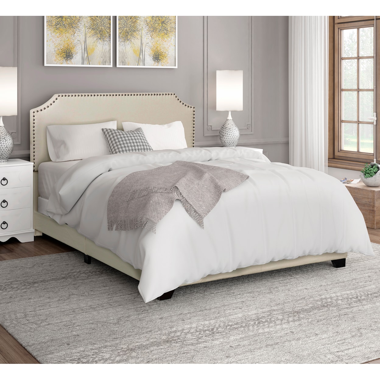 Accentrics Home Fashion Beds Twin Upholstered Bed