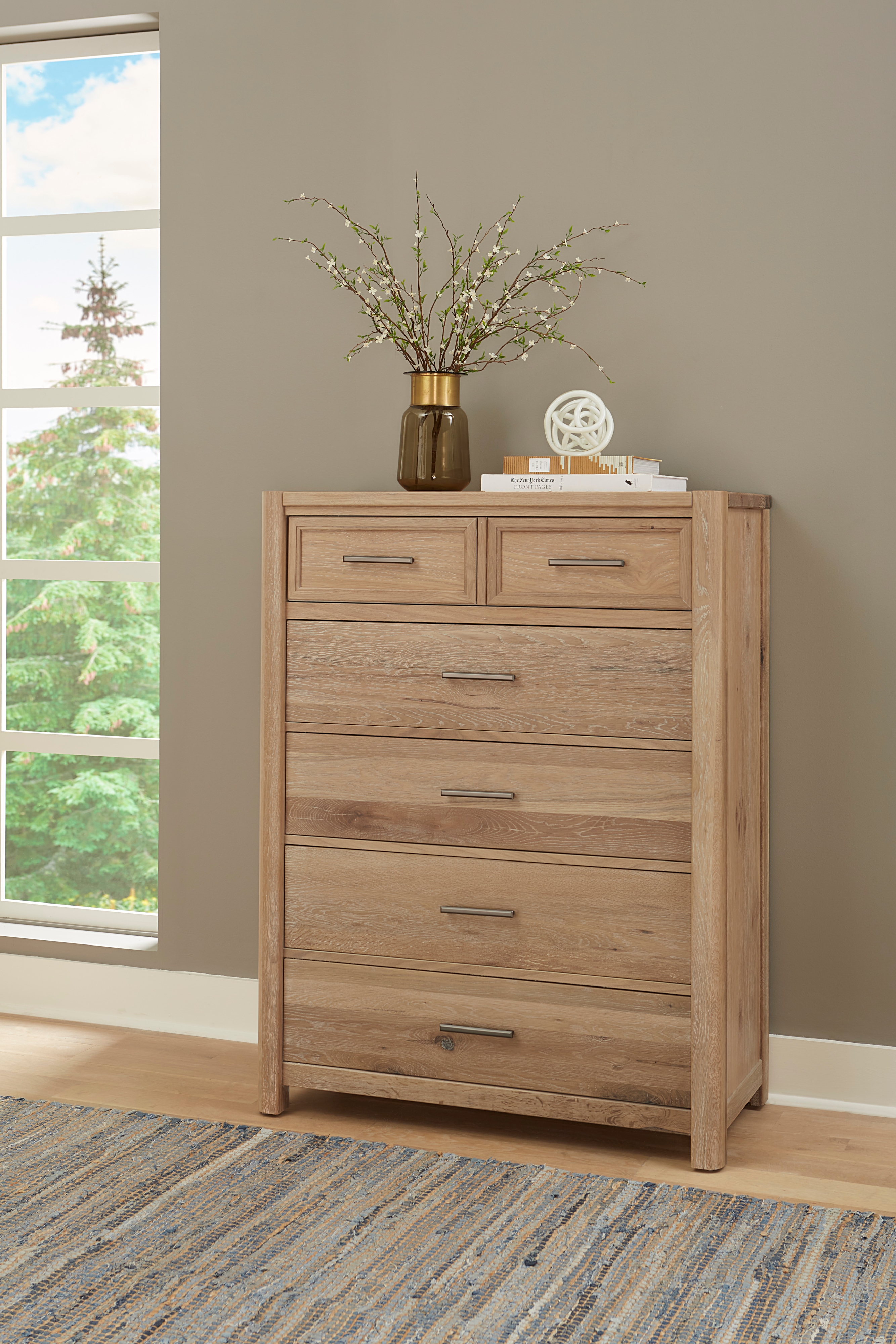 Laurel Mercantile Co. Crafted Oak Chest of Drawers