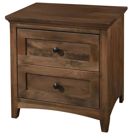 2-Drawer Wide Nightstand