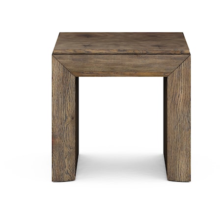 Transitional Square End Table 