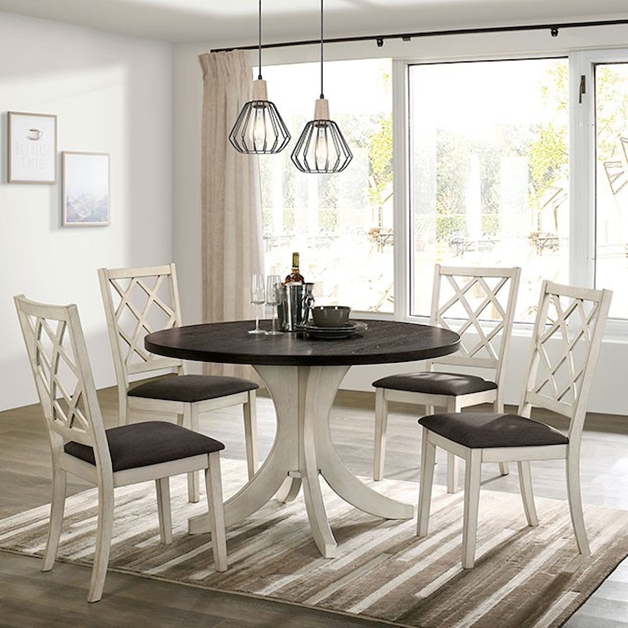 Furniture of America Haleigh 5-Piece Dining Set