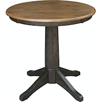 Transitional Round Dining Table