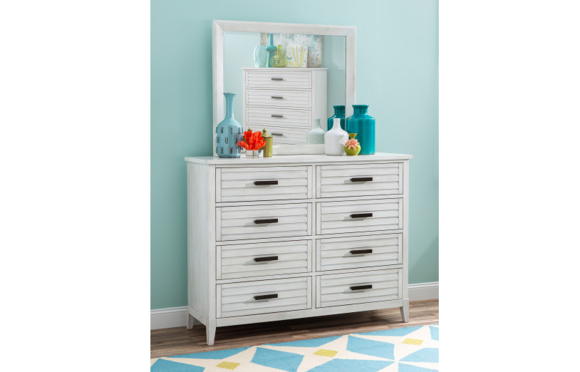 Dresser and Mirror Set
