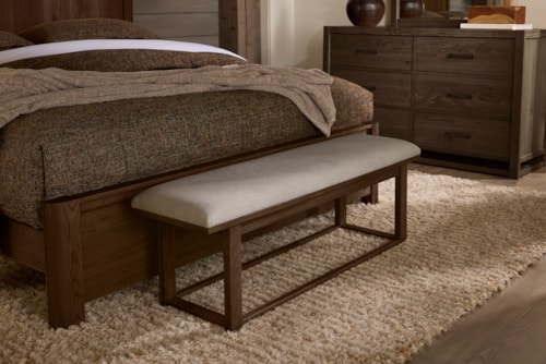 Transitional Upholstered Bench