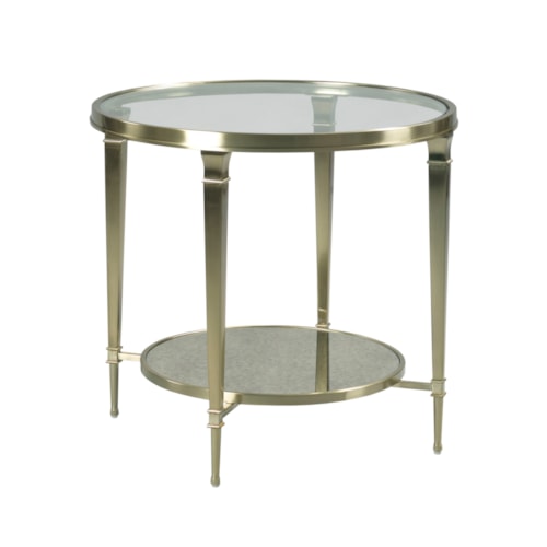 Transitional Round End Table