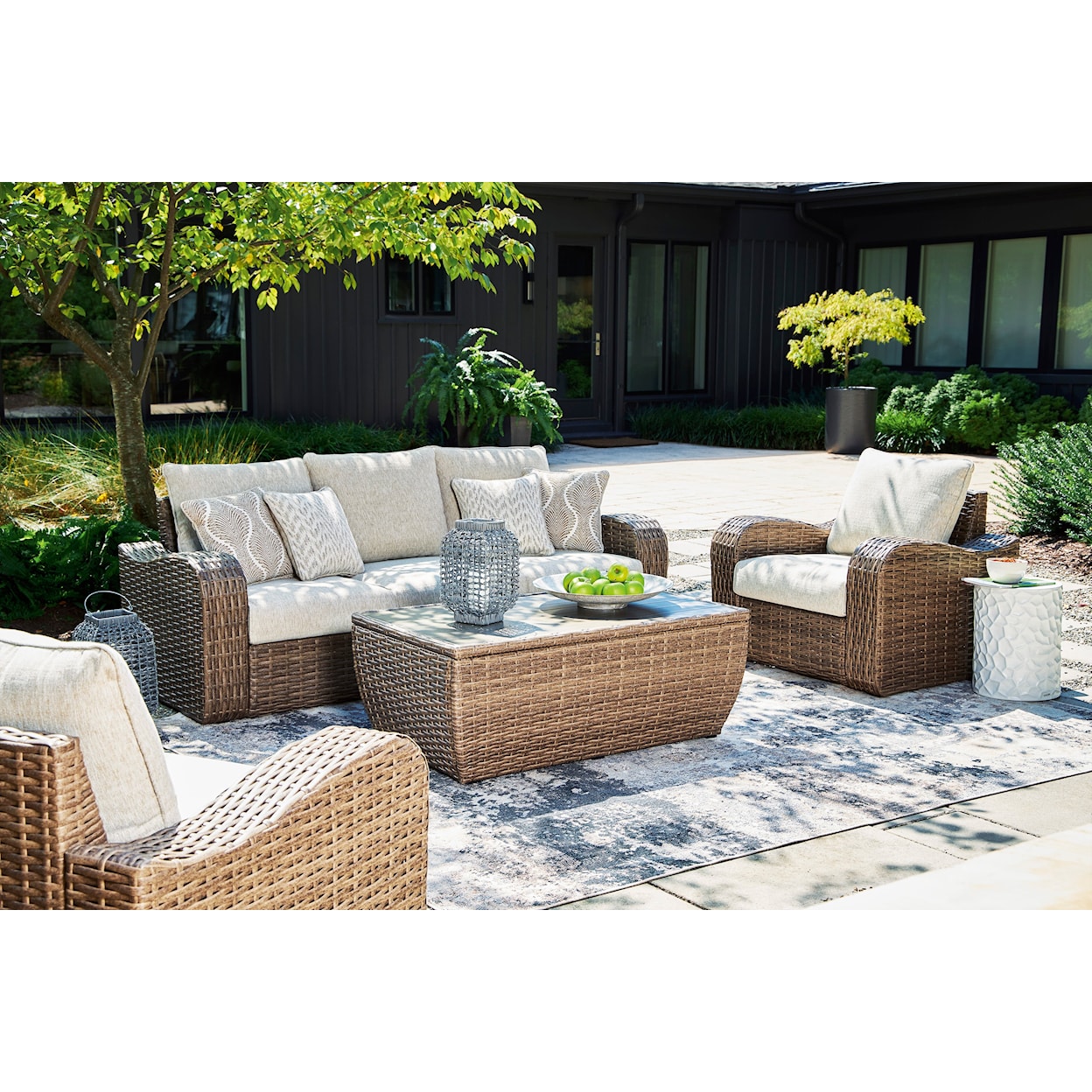 Signature Design by Ashley Sandy Bloom Outdoor Coffee Table