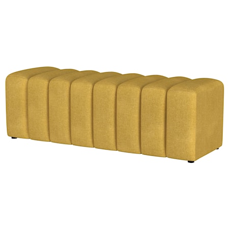 Summer Fabric Tufted Accent Bench