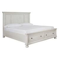 California King Panel Bed with Storage